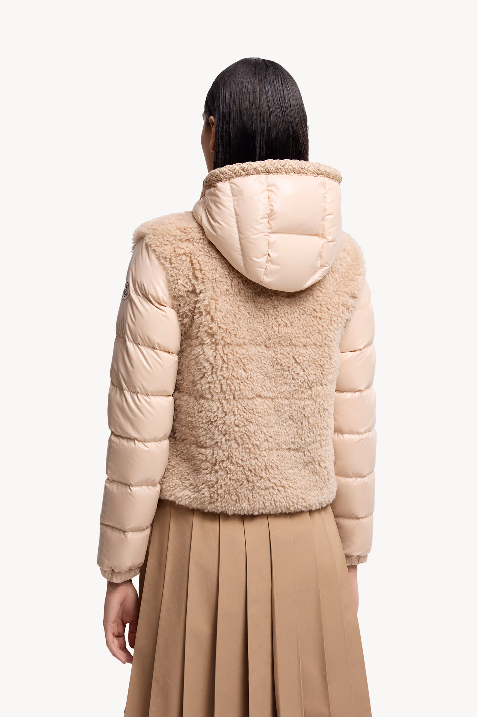 Plantay Hooded Teddy Down Vest Women Beige Moncler 5